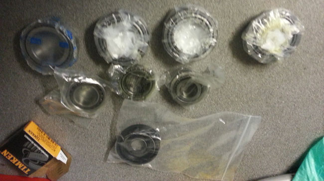 Shiny new bearings.