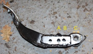 The modded brake pedal